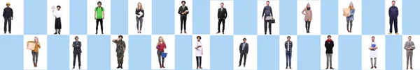 Serie Persone Multietniche Con Professioni Diverse — Foto Stock