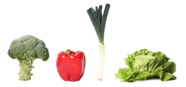 Set Vegetables White Background — Stock Photo, Image