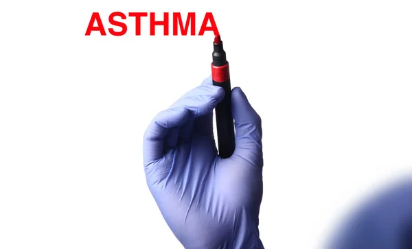 Arts Teken Woord Astma Met Marker — Stockfoto