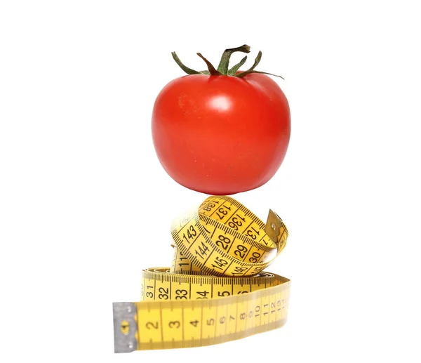 Tomato Measuring Tape Healthy Concept — Stock Photo, Image