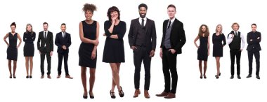 Beyaz arka planda farklı kişiler kümesi