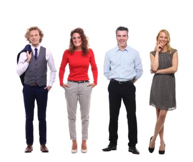 Beyaz arka plan üzerine poz veren Kafkas halkı