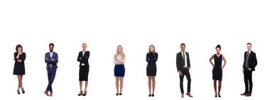 Çok ırklı iş adamları kümesi