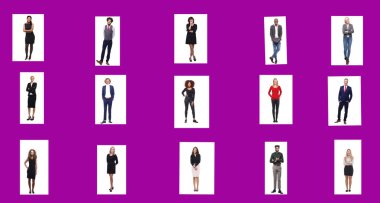 Farklı milletlerden insanların ayarlayacagı veya kolajı