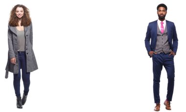 ırklararası çift beyaz arka plan üzerinde