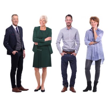 Eski Kafkas insanlar beyaz arka planda poz veriyor