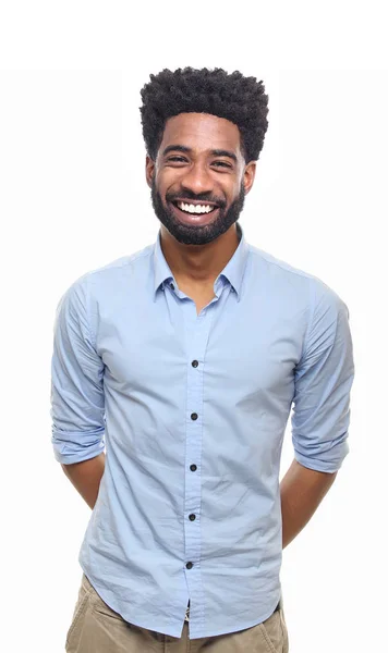 Jonge Afro Amerikaanse Man Lacht — Stockfoto