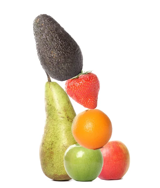 Süße Früchte Auf Weißem Hintergrund — Stockfoto
