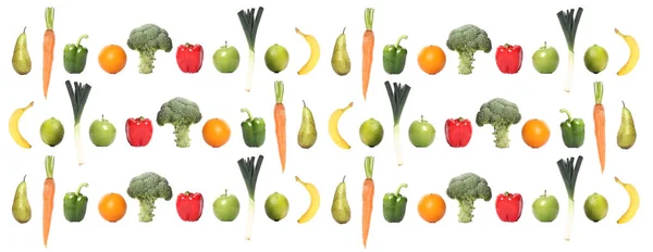 Set Different Vegetables Fruits — Stock Photo, Image