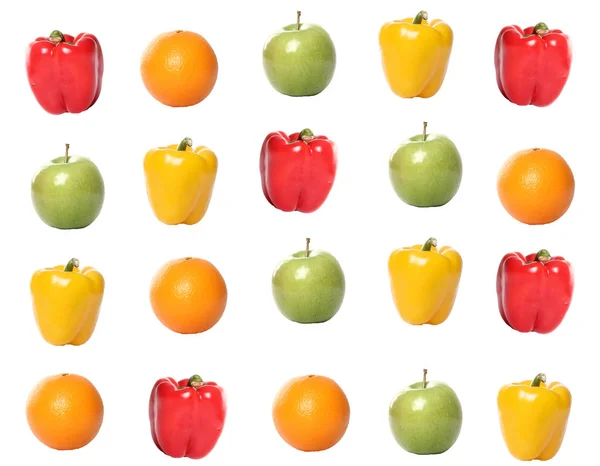 Különböző Zöldségek Gyümölcsök Halmaza — Stock Fotó