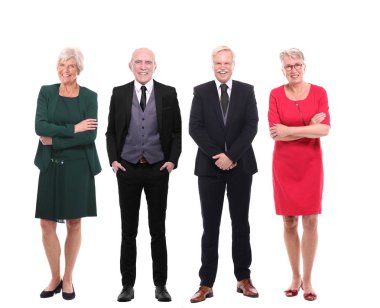 Eski Kafkas insanlar beyaz arka planda poz veriyor