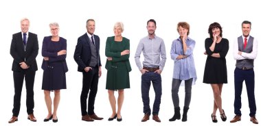 Eski Kafkas insanlar beyaz arka planda poz veriyor