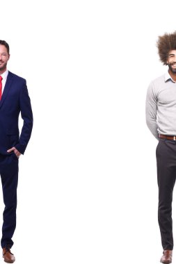 Beyaz arka planda çok ırklı erkek seti