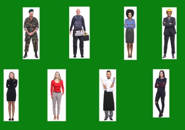 Çok ırklı erkek ve kadın seti