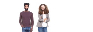 ırklararası çift beyaz arka plan üzerinde