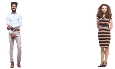 ırklararası çift beyaz arka plan üzerinde