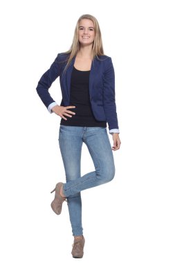 güzel sarışın kız beyaz zemin üzerine