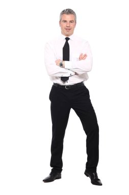 Yetişkin Kafkas işadamı ciddi