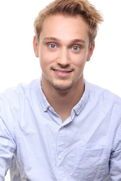 Caucasian Young Man Smiling — Stock Photo, Image