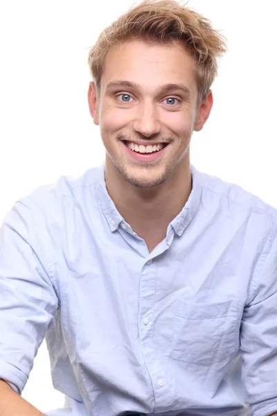 Caucasian Young Man Smiling — Stock Photo, Image