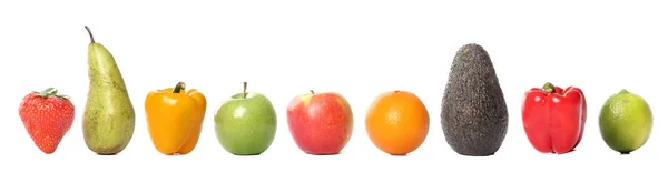 Set Different Vegetables Fruits — Stock Photo, Image