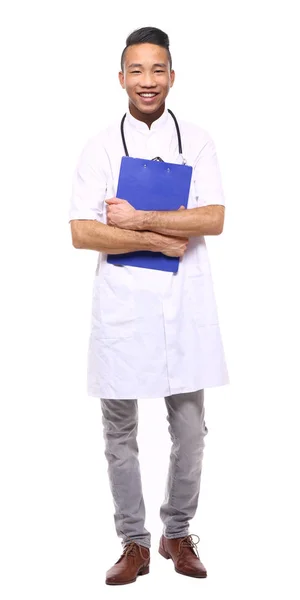 Médico Asiático Uniforme Médico — Fotografia de Stock