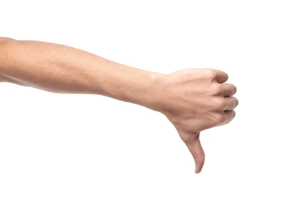Ręka Pokazuje Kciuki Dół Znak — Zdjęcie stockowe