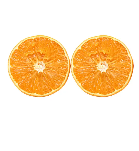 Ripe Orange Pieces Wooden Background — Stock Photo, Image