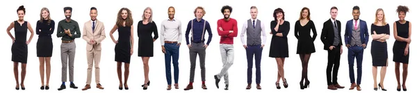Set Persone Diverse Sfondo Bianco — Foto Stock