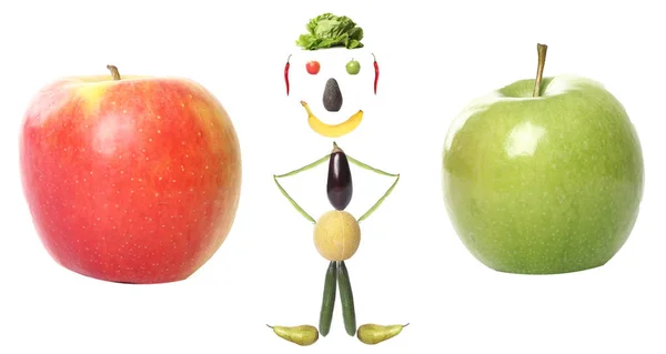 Human Vegetables Fruits Apples — Stock Photo, Image