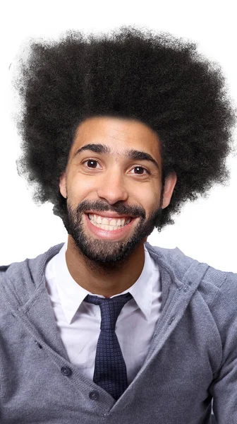 Mladý Afro Americký Muž Usmívá — Stock fotografie