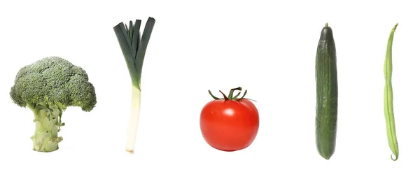 Set Different Vegetables White Background — Stock Photo, Image