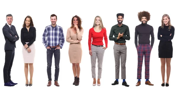 Conjunto Diferentes Personas Sobre Fondo Blanco —  Fotos de Stock