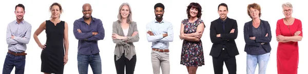 Set Different People White Background — Stock Photo, Image