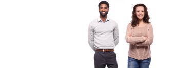 ırklararası çift beyaz arka plan üzerinde