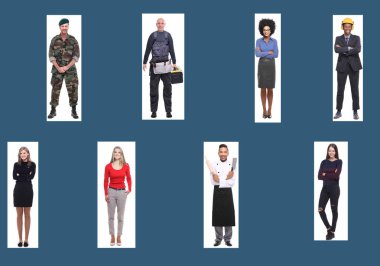 Çok ırklı erkek ve kadın seti