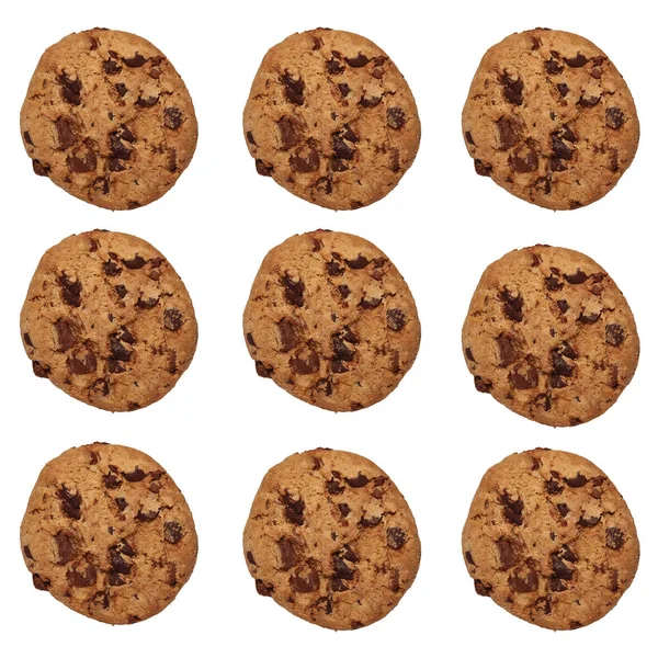 Søde Cookies Hvid Baggrund - Stock-foto