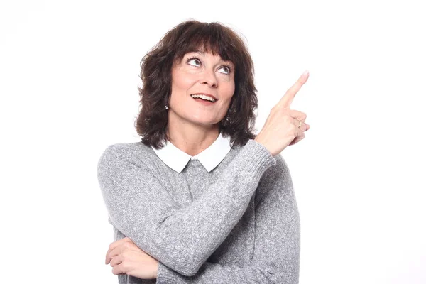 Woman Posing White Background — Stock Photo, Image