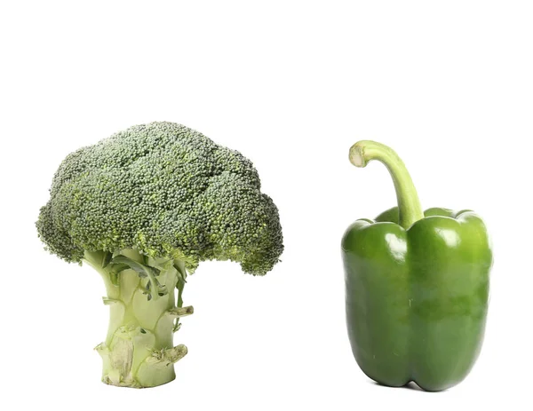 Conjunto Verduras Diferentes Sobre Fondo Blanco — Foto de Stock