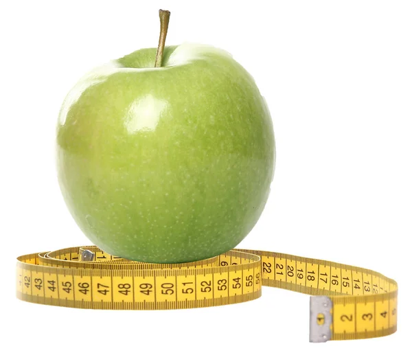 Apple Measuring Tape Healthy Concept — Stock Photo, Image