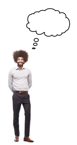 Afroamerikanischer Mann Mit Sprechblase Auf Weißem Hintergrund — Stockfoto