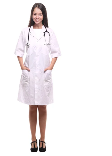 Dokter Wanita Asia Yang Cantik Berseragam Medis — Stok Foto