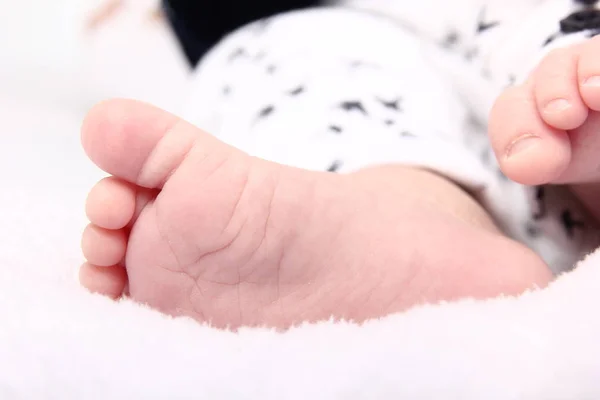 Feet Little Baby Close — Stock Photo, Image