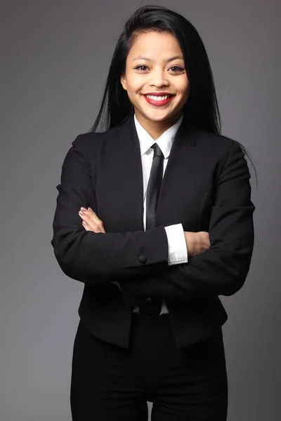 Joven Asiática Chica Sonriendo — Foto de Stock