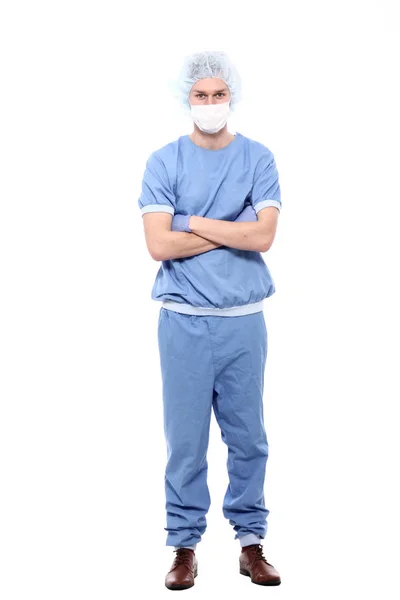 Manliga Läkare Bär Medicinsk Uniform — Stockfoto