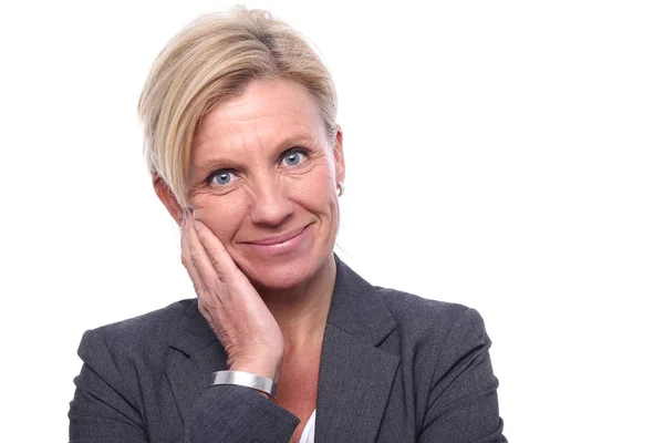 Old Caucasian Woman Smiling — Stock Photo, Image