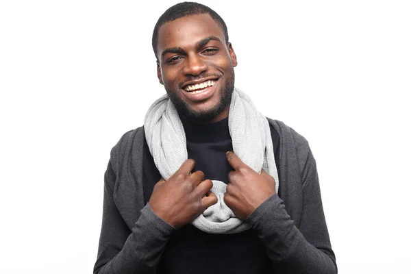 Smiling Black Man Posing Royalty Free Stock Images