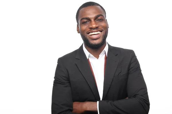 Sorrindo Homem Negro Posando — Fotografia de Stock