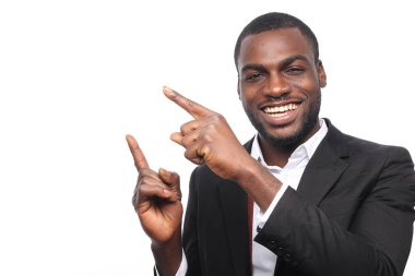 Siyah işadamı için bir şey işaret