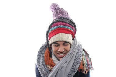 Siyah adam poz dondurma